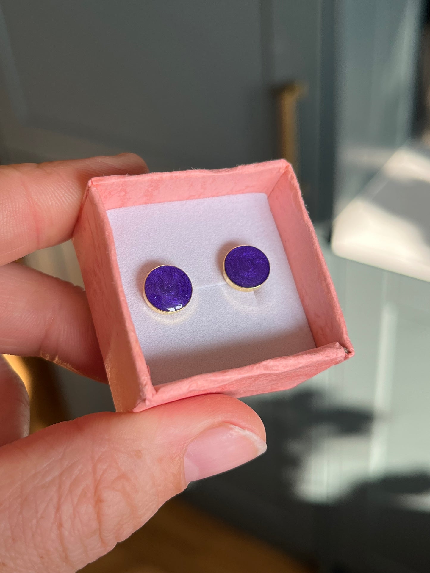 Circular Stud Keepsake Earrings