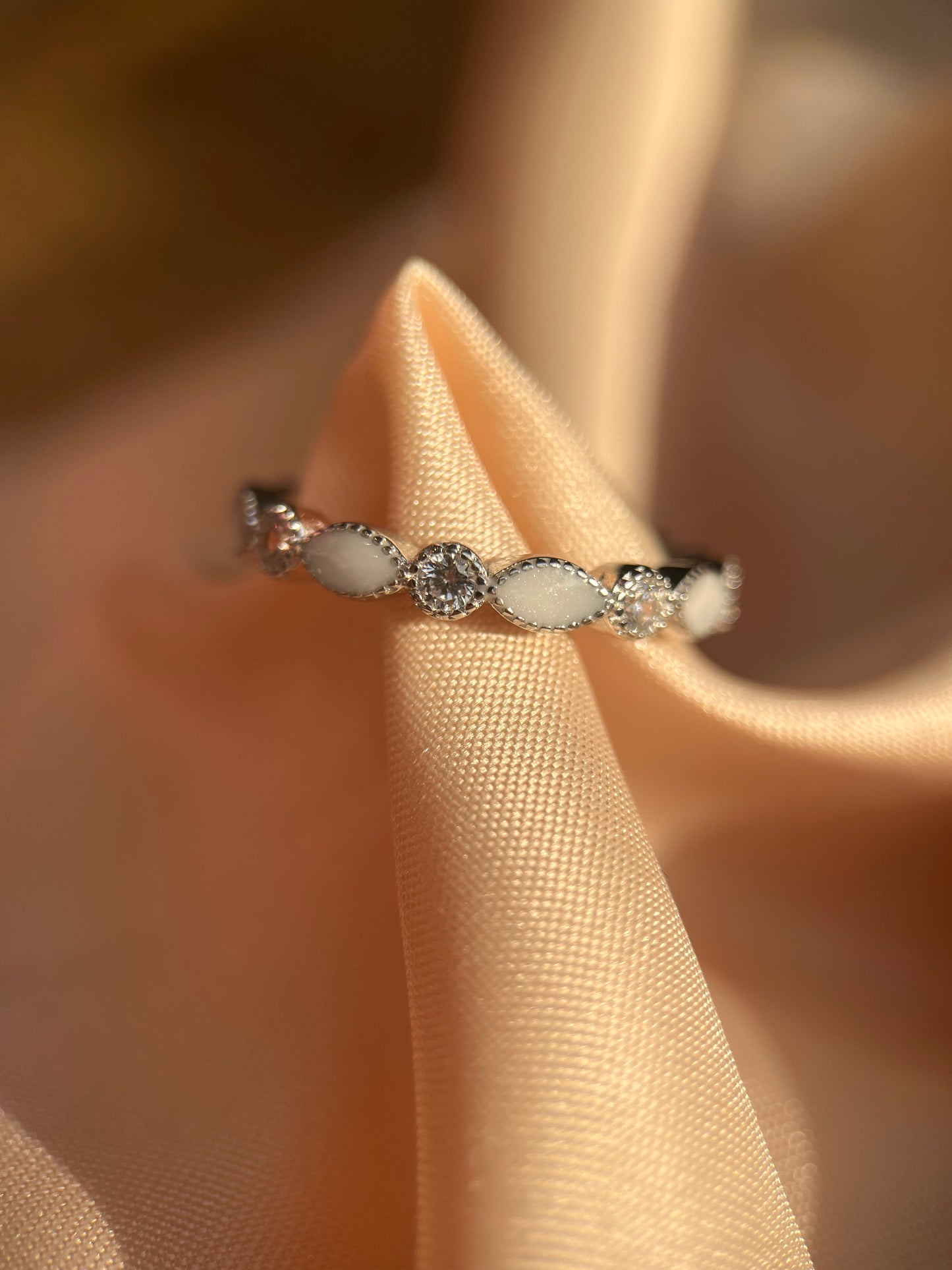 Birthstone Stacker Breastmilk Keepsake Eternity Ring