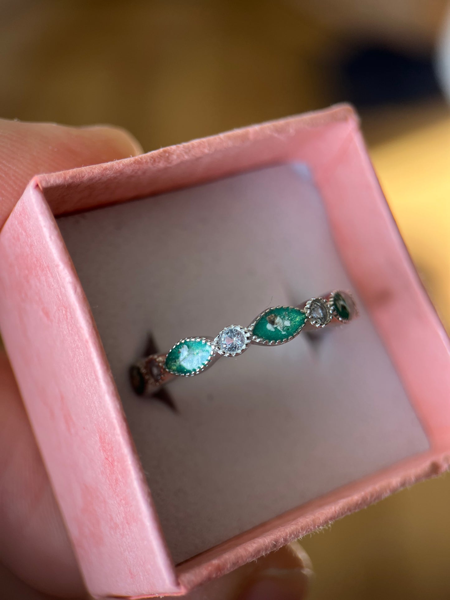 Birthstone Stacker Ashes Keepsake Eternity Ring