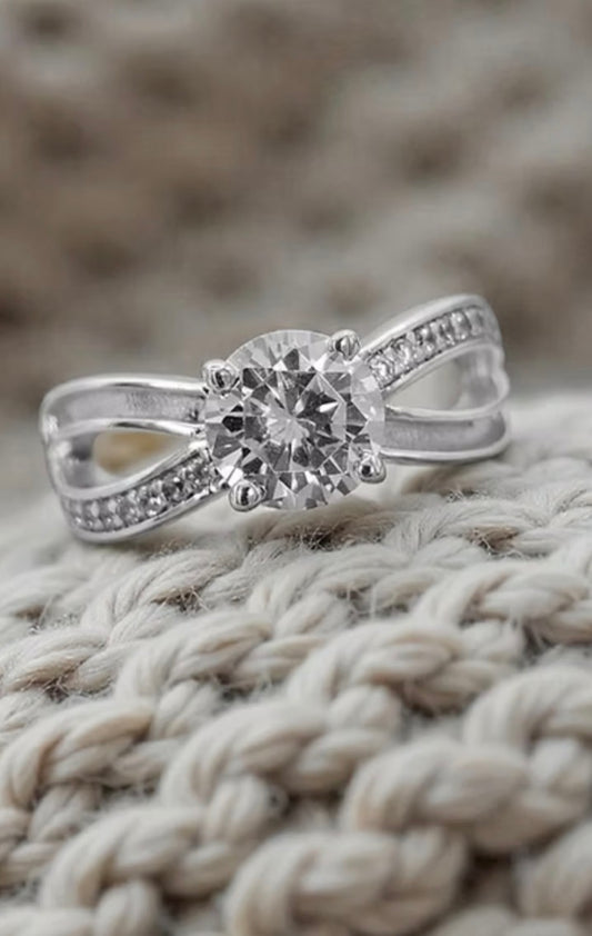 Solitaire CZ Infinity Keepsake Ring