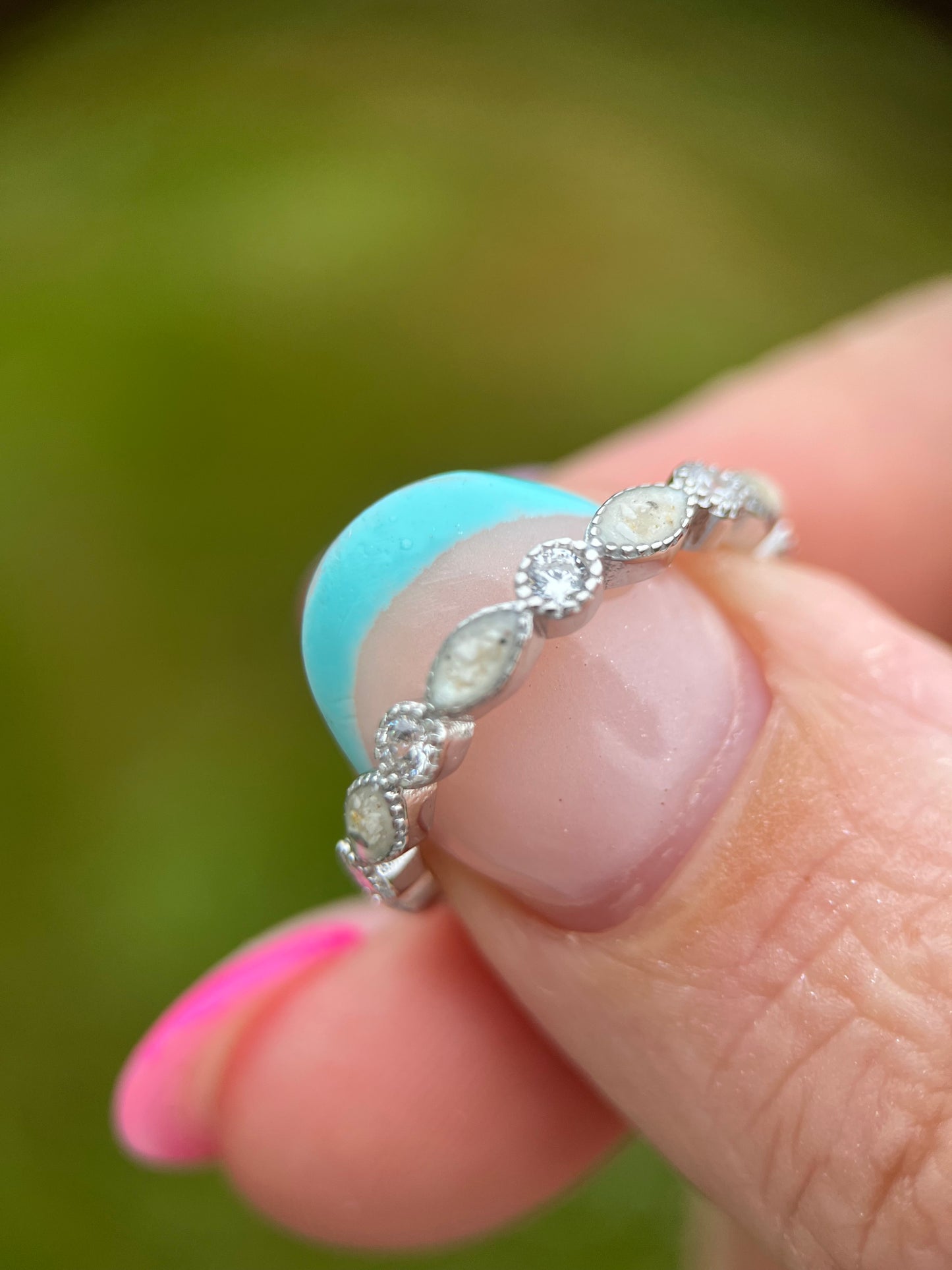 Birthstone Stacker Ashes Keepsake Eternity Ring