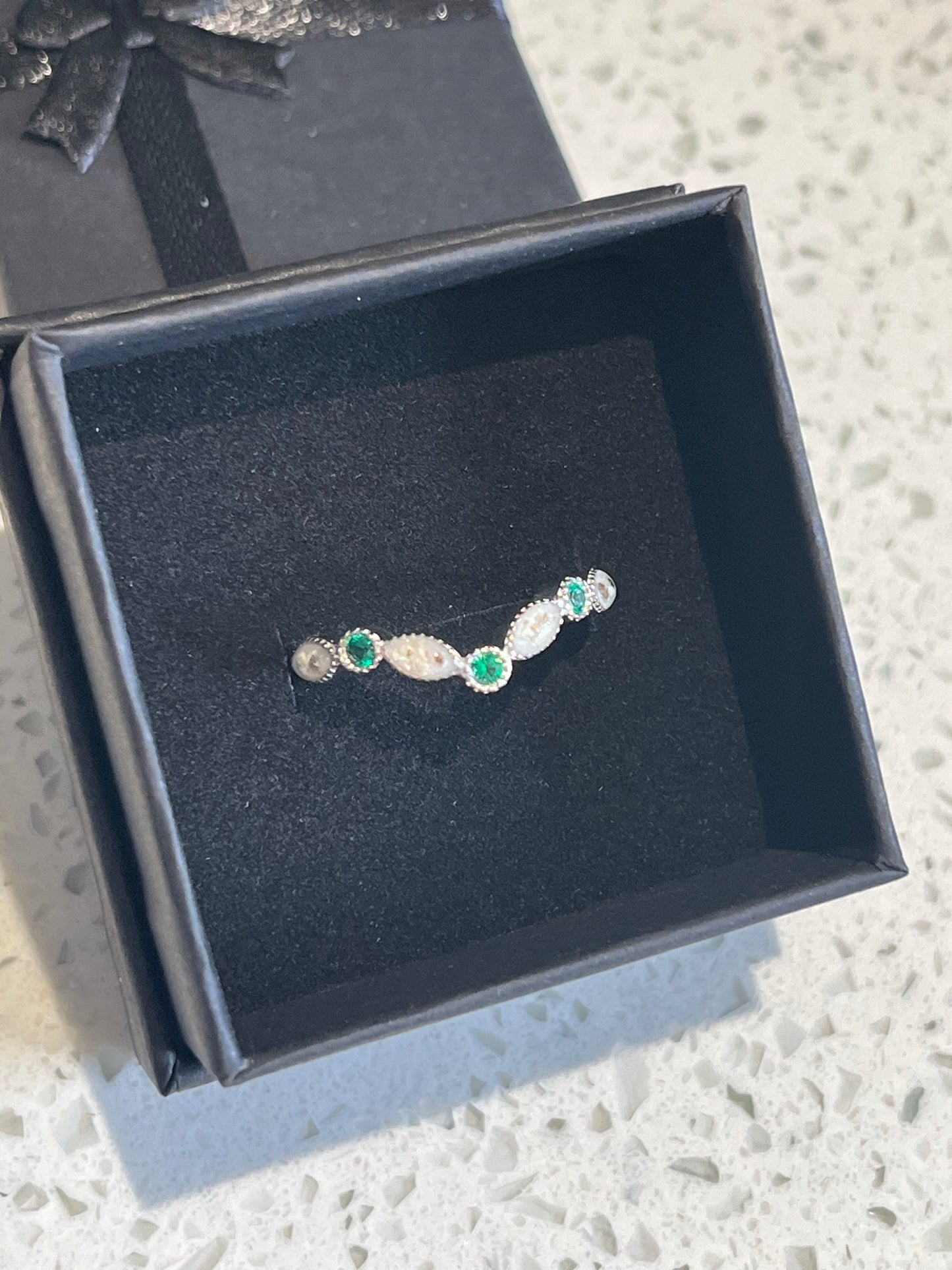 Birthstone Stacker Ashes Keepsake Eternity Ring