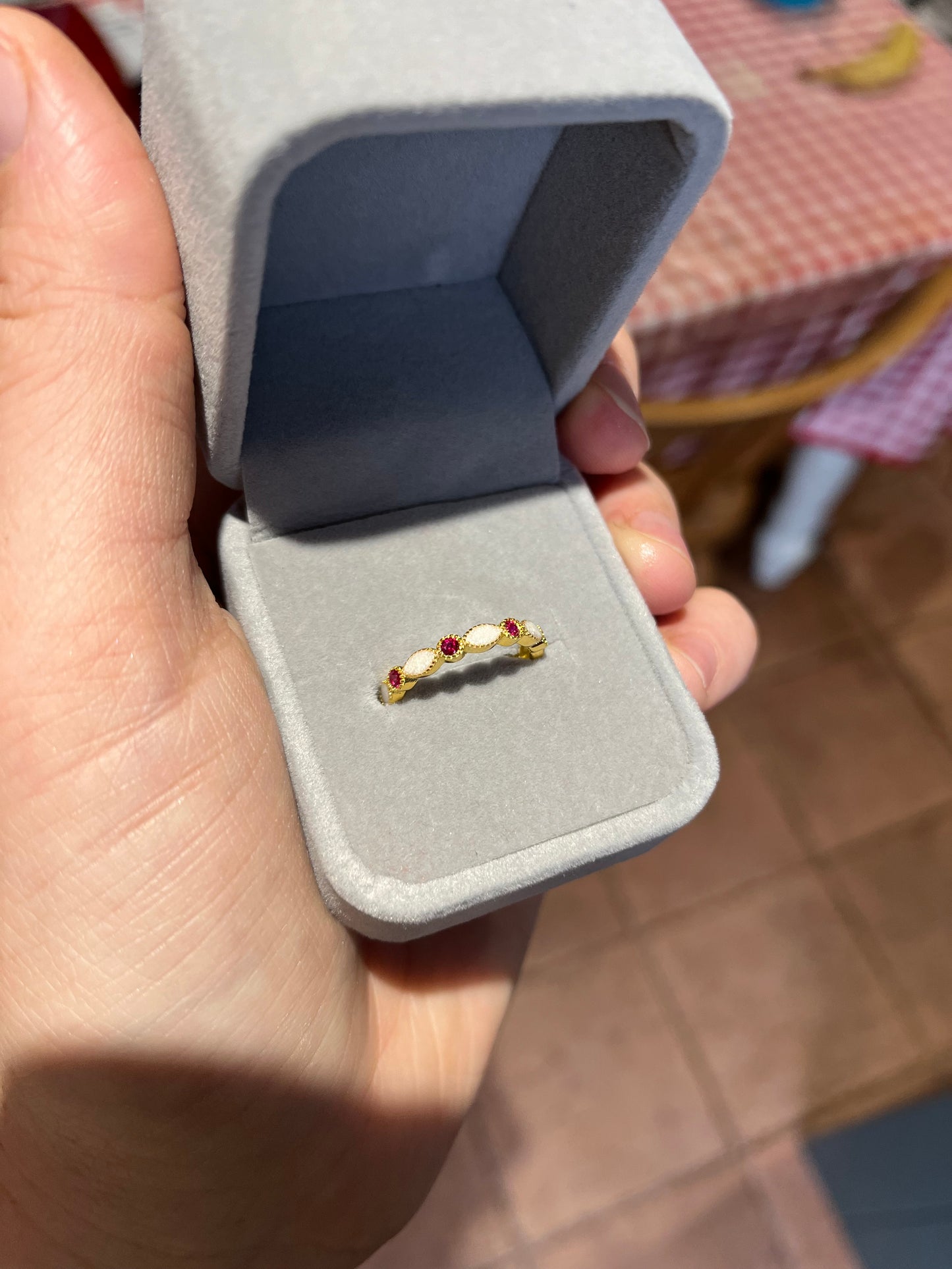 Birthstone Stacker Breastmilk Keepsake Eternity Ring
