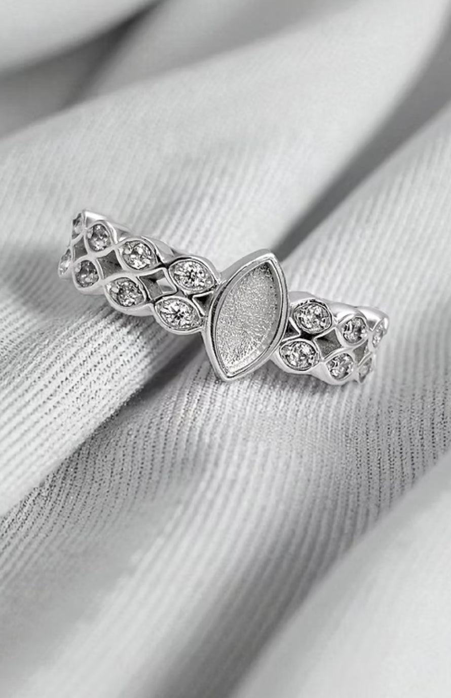 Double Marquise Keepsake Ring