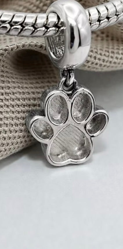 Paw Print Dangle Keepsake Charm