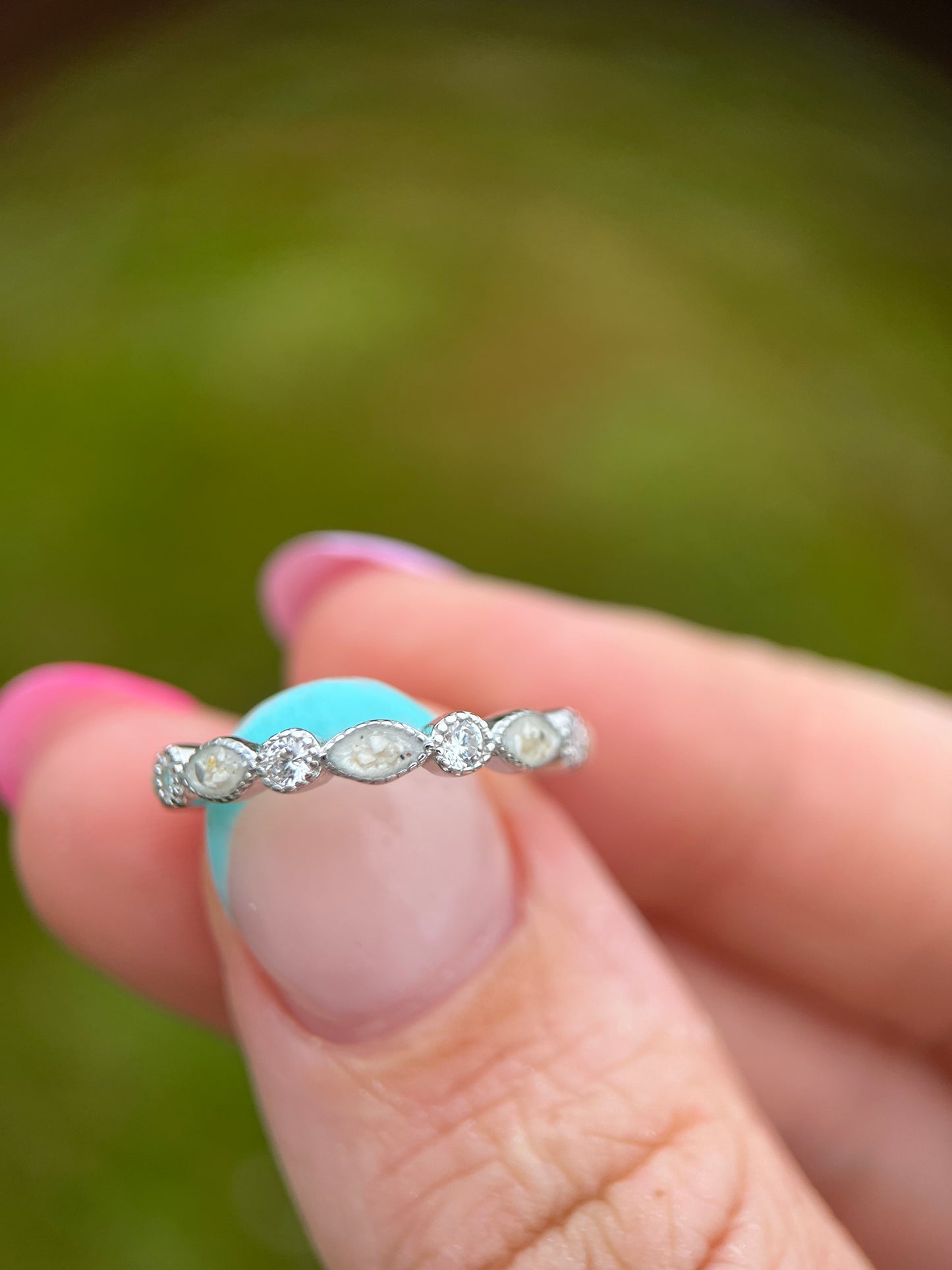 Birthstone Stacker Breastmilk Keepsake Eternity Ring