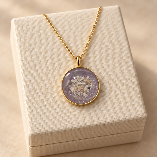 Circle Necklace Keepsake Pendant