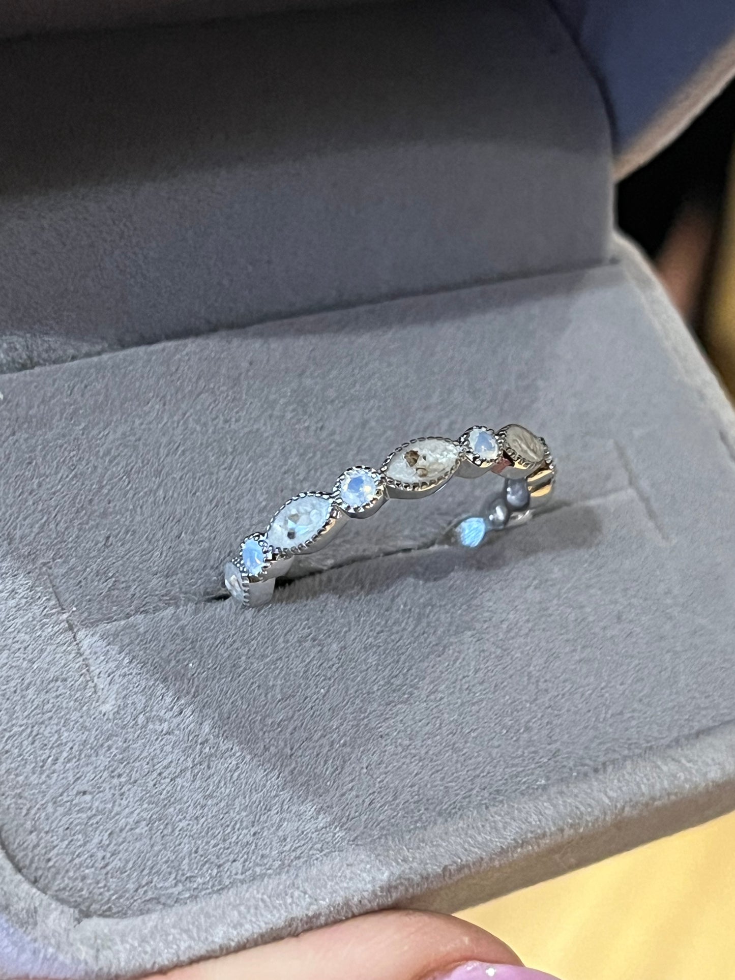 Birthstone Stacker Ashes Keepsake Eternity Ring