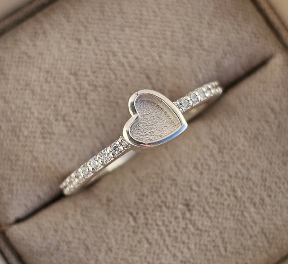 Dainty Heart Keepsake Ring
