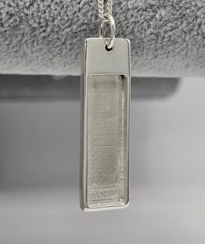 Men’s Ashes Bar Pendant Necklace