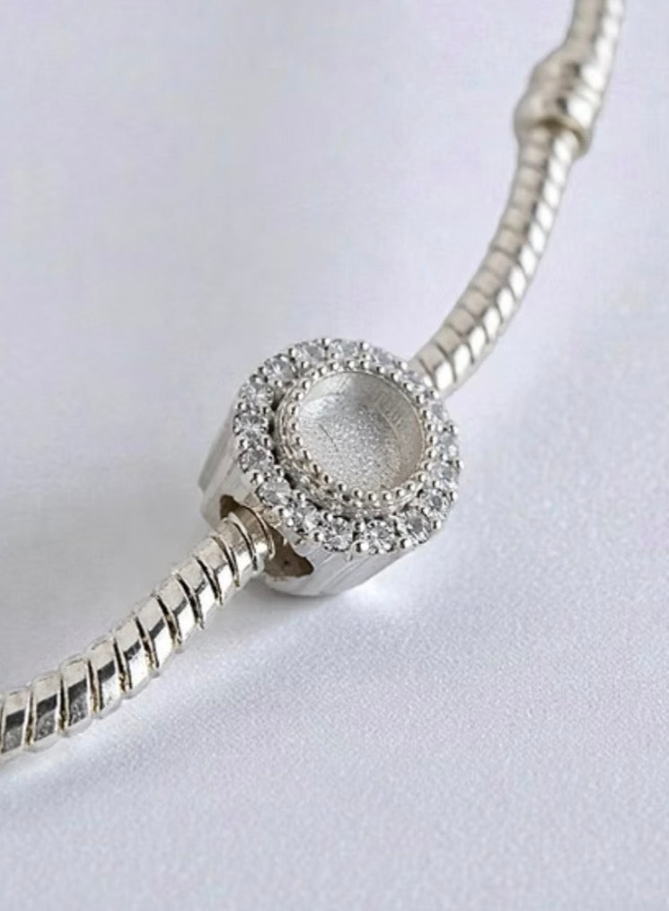 Halo CZ Keepsake Charm