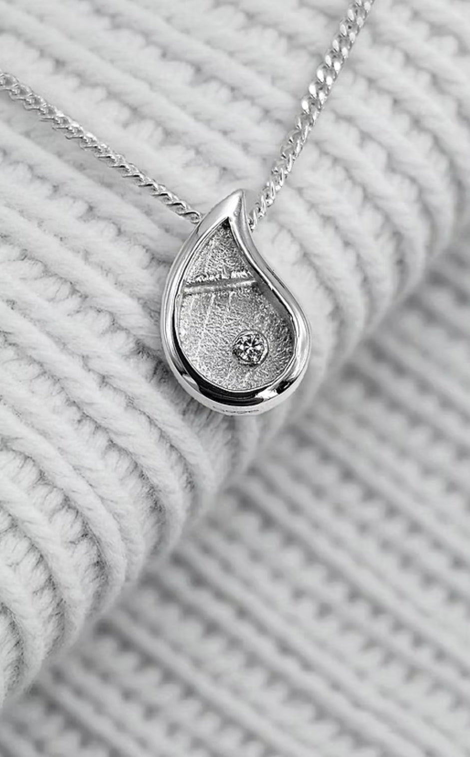 Floating Milk Drop Keepsake Necklace
