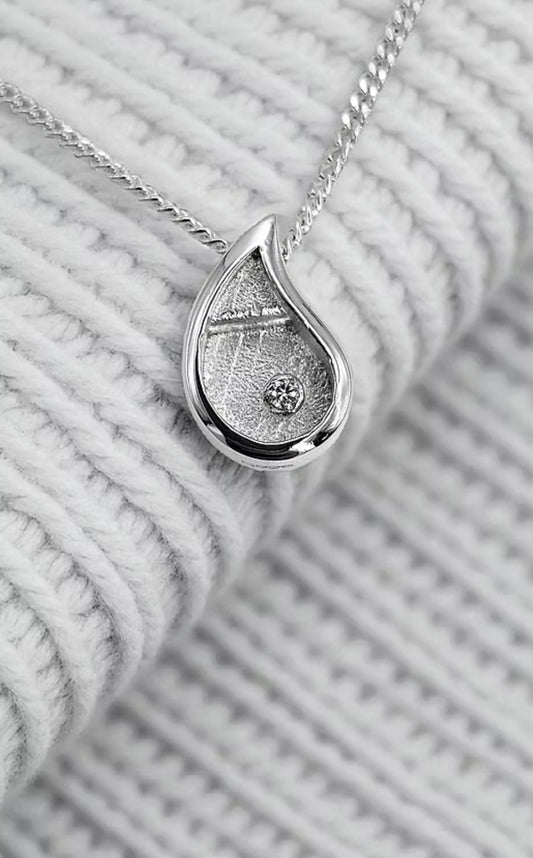 Floating Milk Drop Keepsake Necklace