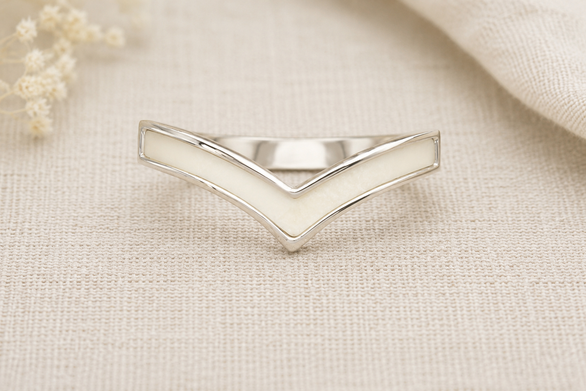Plain Wishbone Keepsake Ring