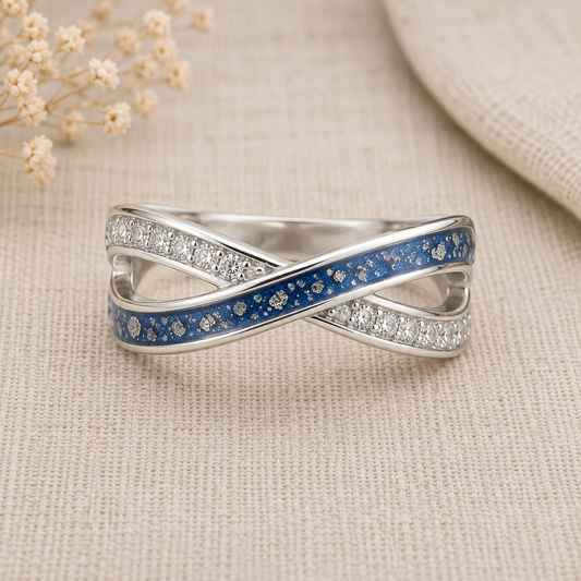 Infinity Wave Keepsake Ring