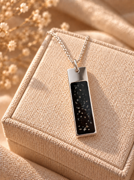 Men’s Ashes Bar Pendant Necklace