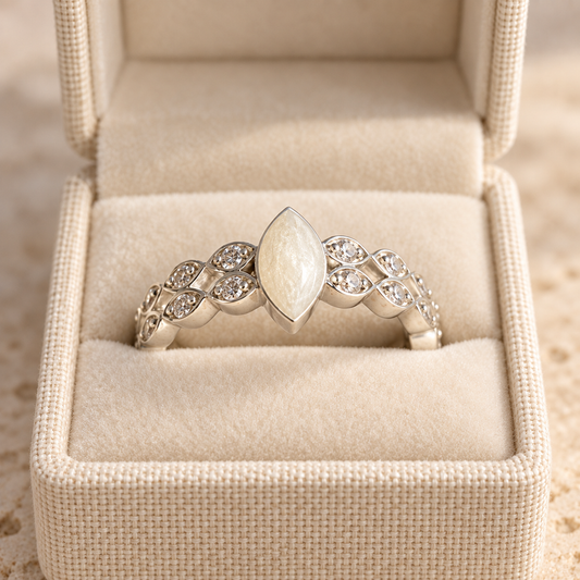 Double Marquise Keepsake Ring