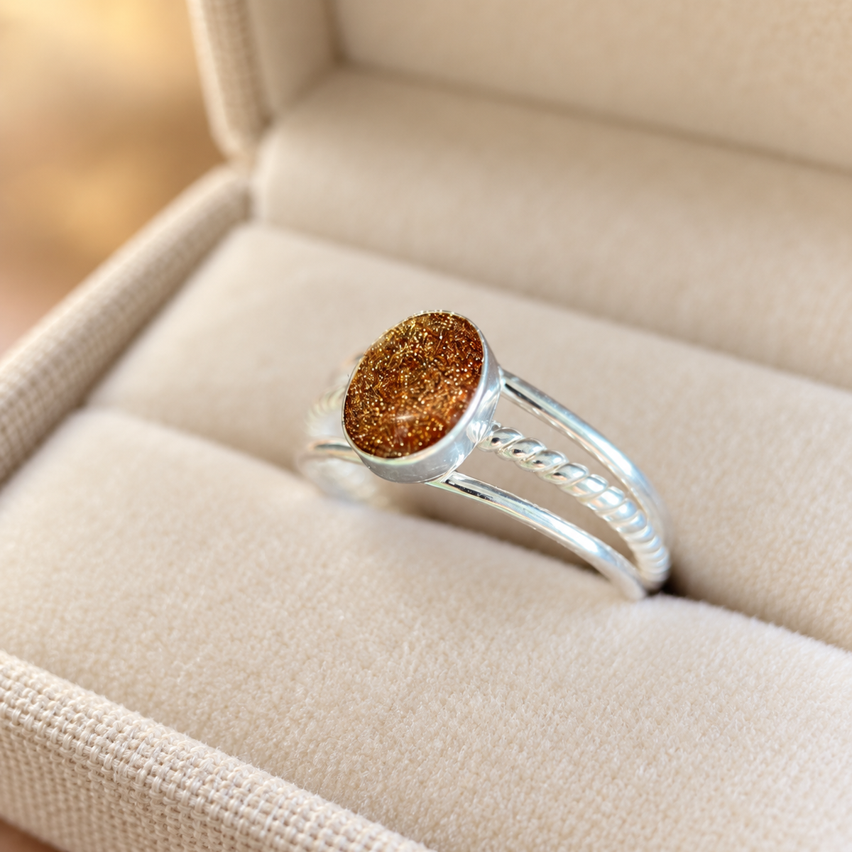 Triple Band Oval Keepsake Ring