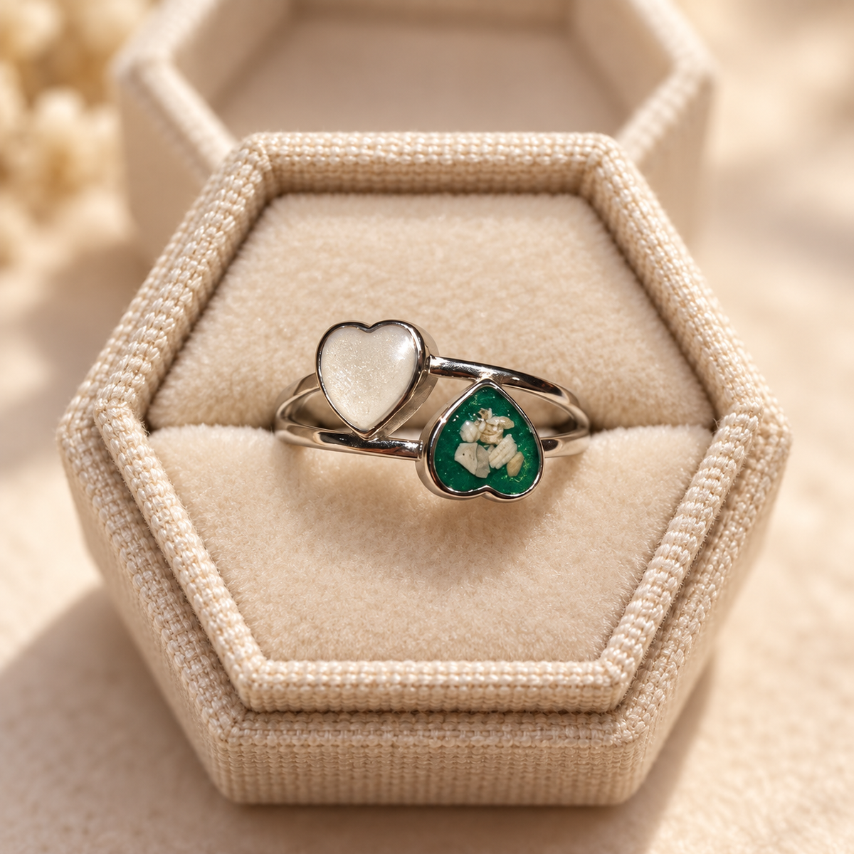 Dual Heart Keepsake Ring